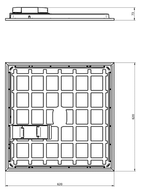 PHILIPS-LICHT LED-Panel 625x625mm 26W ws CoreLine RC133V G6 36S/840 PSED W62L62 O