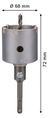 BOSCH-EW SDS-Bohrkrone Hartmetall  8mm 2608550064  68x60mm m.Zentrierbohrer