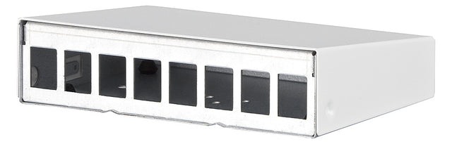 METZ CONNECT Modulträger Wandmont 8Ports 130861-0802KE RAL9010 43,63x163,3x110mm