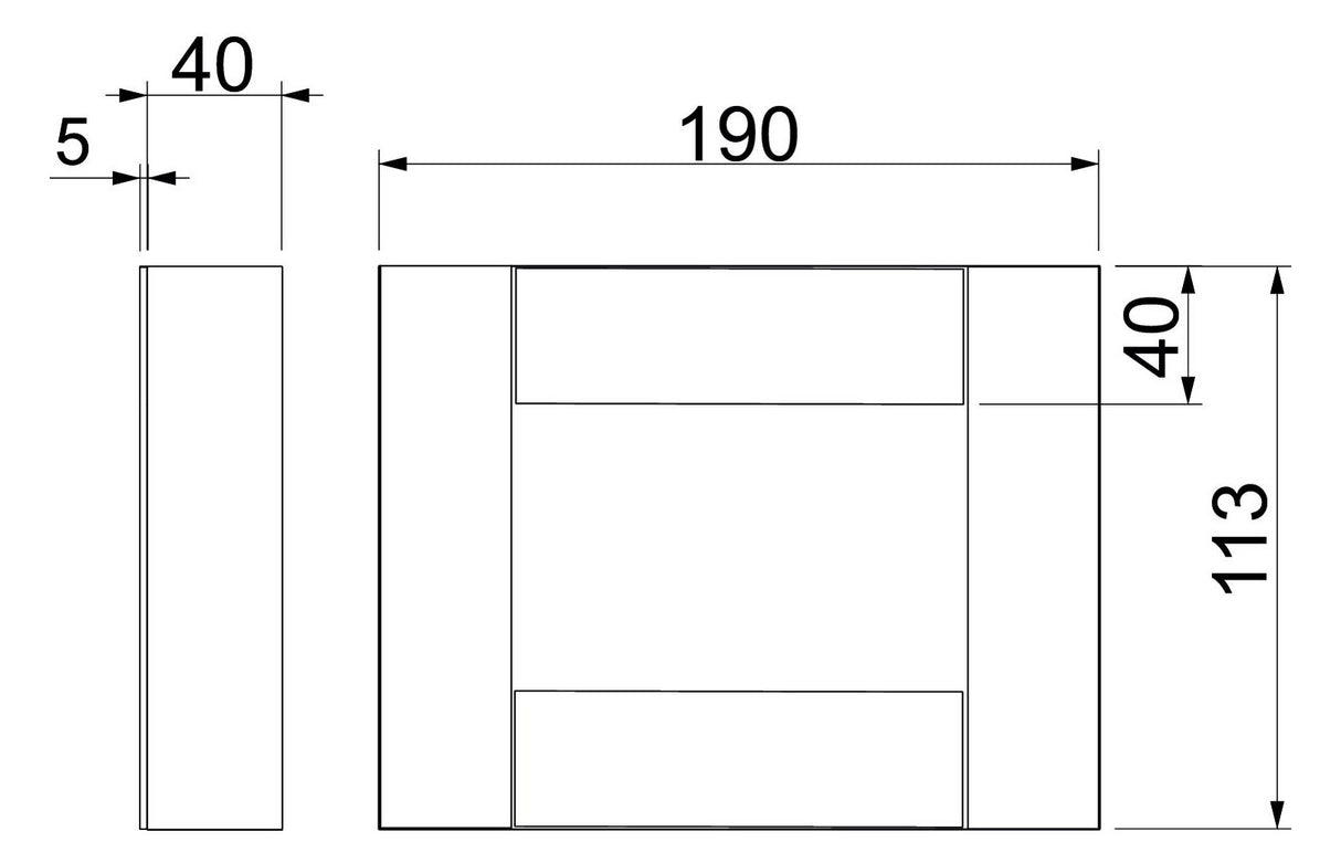 BETTERMANN Endstück BS-K li/re I90 E30 BSKD09-E0511 unbeh gr 190x113mm