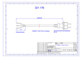 BACHMANN Netzanschlussleitung 5m 16A sw 321.176 3x0,75qmm IP20 Aderendh 0-70°C