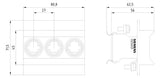 SIEMENS D0-Sicherungssockel 3p D02 REG 5SG5653 63A 400V Porzellan m.Abd