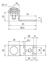DEHN SE Anschlusslasche Alu unbeh AL ZF DUL 6.10 B5.2 6.5 L81 AL