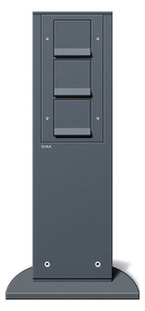 GIRA Steckdosensäule Metall anth 3Steckd Gira Energiesäule 134128 491x142x75mm