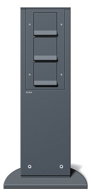GIRA Steckdosensäule Metall anth 3Steckd Gira Energiesäule 134128 491x142x75mm