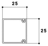 GGK Leitungsführungskanal Kst gr RAL7030 LFG 25x25 25x25x2000mm unbeh