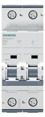 SIEMENS Leitungsschutzschalter UC C 2A 5SY6202-7 1+N 400V 2TE 50Hz IP20