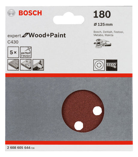 BOSCH-EW Schleifpapier K180  125mm 2608605644