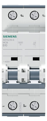 SIEMENS Leitungsschutzschalter UC B 10A 5SY4210-6 1+N 400V 2TE 50Hz IP20