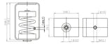 Walraven Stahlfederhänger VibraTek HS-1X M12, max. 2000N, 75x100x156mm | 2800702000