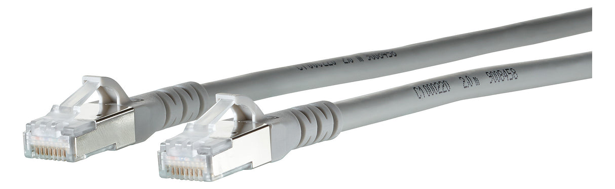 METZ CONNECT Patchkabel Cat6A 20m gr 1:1 130845B033-E S/FTP RJ45 AWG26