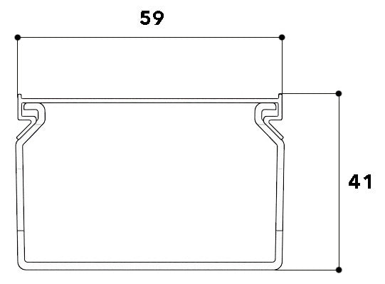 GGK Leitungsführungskanal Kst gr RAL7030 LF-lifter 40x60 40x60x2000mm unbeh