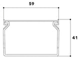 GGK Leitungsführungskanal Kst gr RAL7030 LF-lifter 40x60 40x60x2000mm unbeh