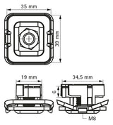 Walraven Schiebemutter RapidStrut G2 M8 41x43x24 Edelstahl V4A m. Klemmfeder POM | 665175108