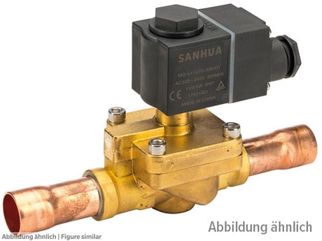 Magnetventil Sanhua MDF-A03-10L001 börd.7/8"UNF, 16mm, 5/8"SAE,45bar, ohne Spule