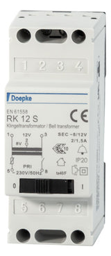 DOEPKE Klingeltransformator 230V 8/12V RK 12 S 2/1,5A REG 2TE