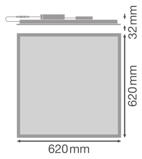 LEDVANCE LED-Panel 620x620mm 33W 4000K PL CMFT 625 P 33W 840 U19 DALIVR 4320lm