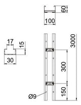 BETTERMANN Kabelleiter 60x100x3000mm gel LCIS 610 3 FS 4000qmm vz