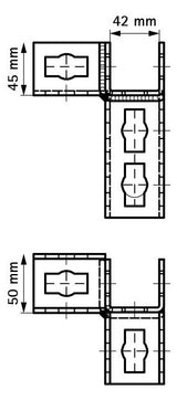 Walraven Knopfverbinder PushStrut 3D L 111x149x45 elektrolytisch verz. | 6594030