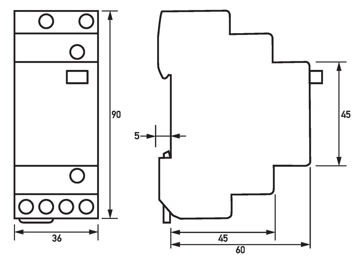 DOEPKE Installationsrelais 2TE mech REG RI 230-002 2W 230V/AC 20A 207-253V AC