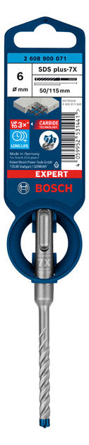 BOSCH-EW Hammerbohrer  6mm SDSplus SDS plus-7X 1pc 50/115mm f.Beton
