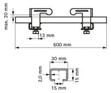 Walraven Trägerklemmset 30x15 5tlg. verz. 600x36x62 bis Flanschstärke 20 mm | 6071600