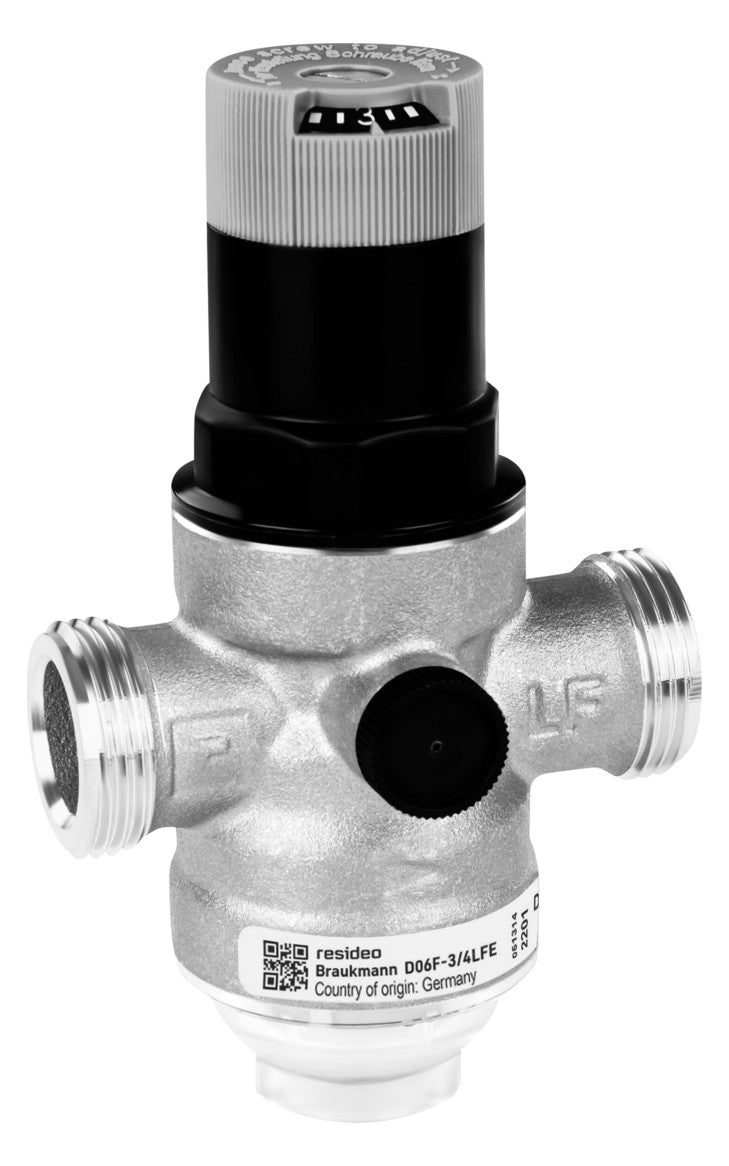Honeywell Druckminderer D06F-LF Messing bleifrei, LFE, R 1/2 | D06F-1/2LFE