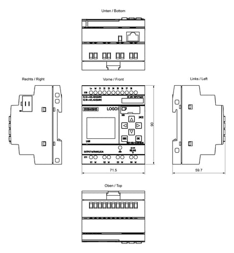 SIEMENS SPS-Steuerung modular 8digiEing LOGO! 6ED1052-1CC08-0BA2 20,4-28,8VDC