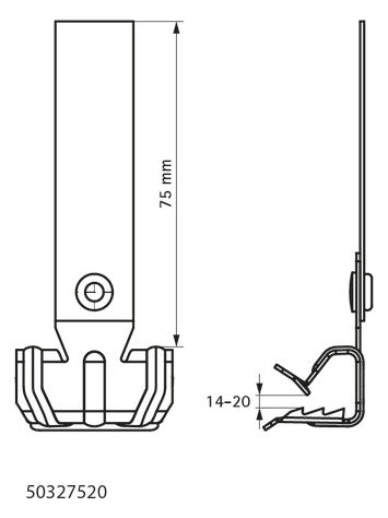 WALRAVEN Trägerklammer 14-20mm Federst Britclips 50327520 besch