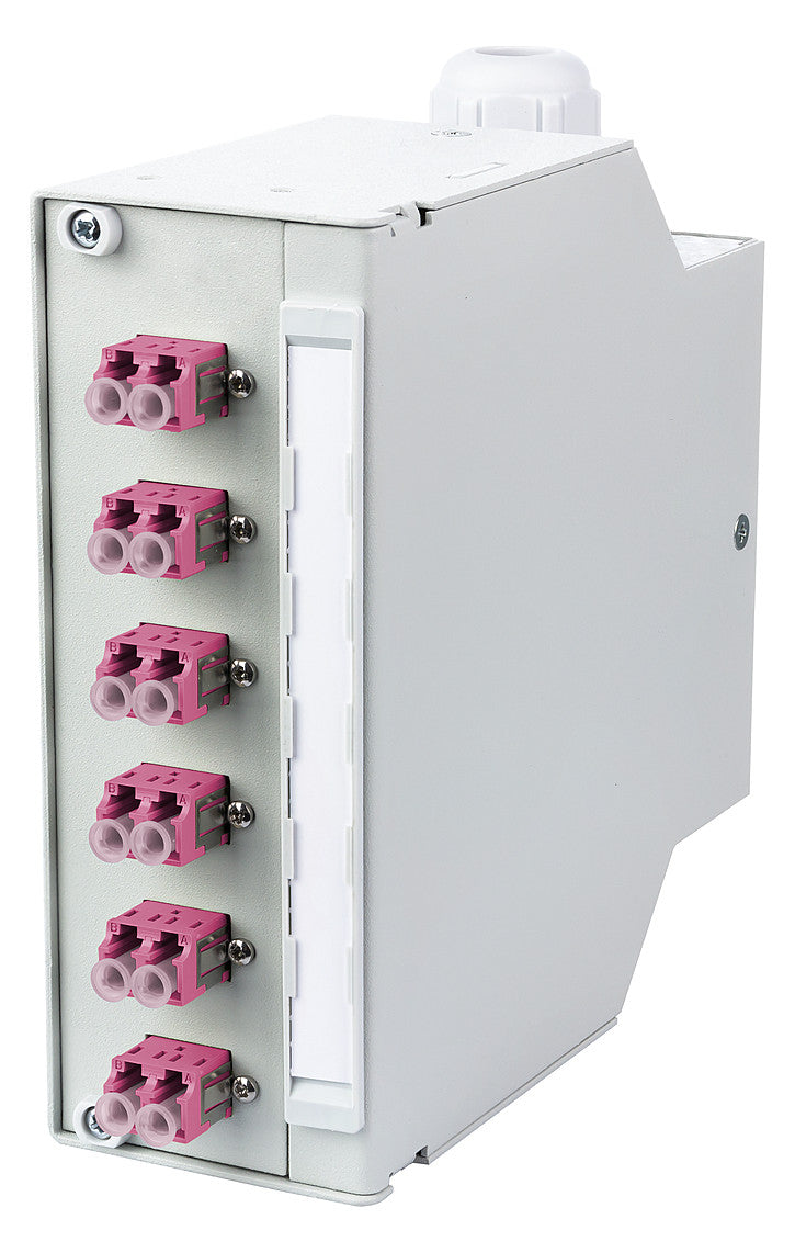 METZ CONNECT LWL-Patchpanel 6f LC-D OM4 15024A77506-E Hutschiene m.Pigtails