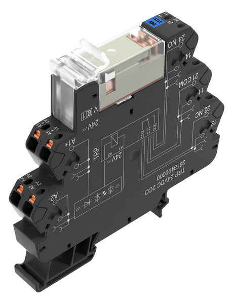 WEIDMÜLLER Schaltrelais 2W IP20 TRP 24VDC 2CO 12,8x89,4x87,8mm