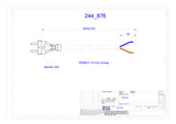 BACHMANN Netzanschlussleitung 5m 2x1qmm 244.876 10A or IP20 Profilstecker PUR