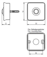 GROTHE Klingeltaster Kst sw AP rechteck Piccolo Piazza sw Schwarz