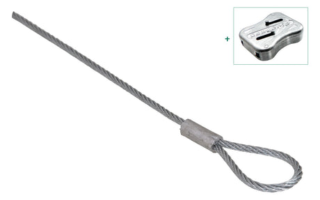WALRAVEN Drahtseil-Schlaufe DobyGrip ev 1 m x 2 mm - inkl. Schloss