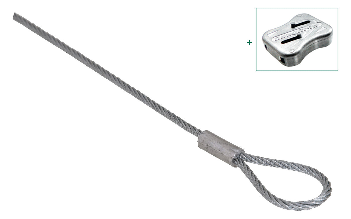 WALRAVEN Drahtseil-Schlaufe DobyGrip ev 2 m x 2 mm - inkl. Schloss