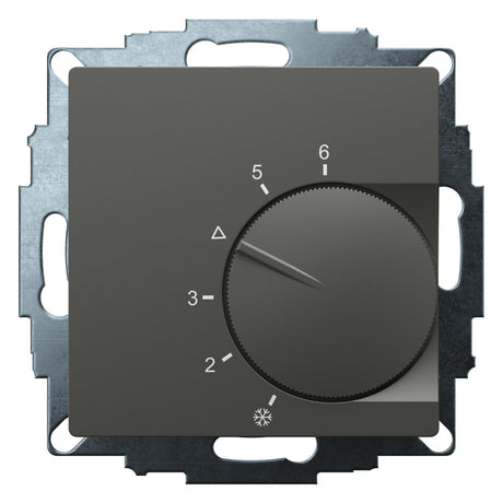 EBERLE Raumthermostat 230V 10A Öffner UTE 1001-Anthrazit-55 IP20 Bimetall