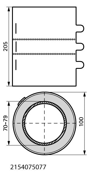 WALRAVEN Brandschutzmanschette Pacifyre MK II für br. Rohr / ged. MSV 75 mm