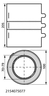 WALRAVEN Brandschutzmanschette Pacifyre MK II für br. Rohr / ged. MSV 75 mm