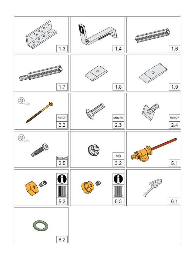 Sonnenkraft SK-RKA-Fix 1xRKAQ2500, Aufständ. 35-50 | 3579