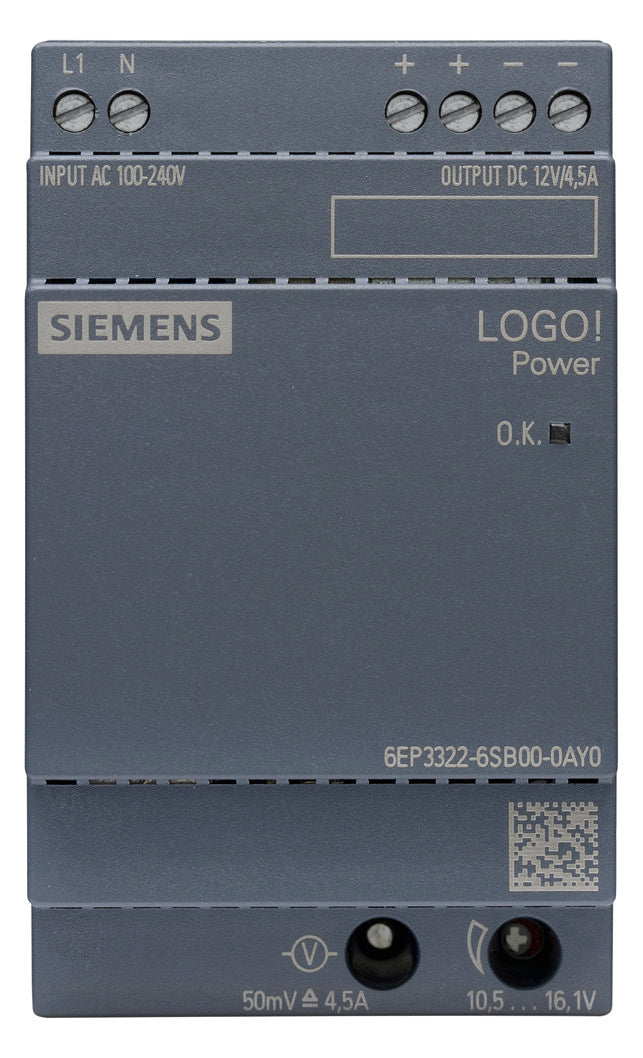 SIEMENS Gleichstromversorgung REG 12V LOGO! 6EP3322-6SB00-0AY0 54W 100-240VUC