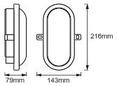 LEDVANCE LED-Ovalanbauleuchte 11W 4000K LED Bulkhead 11W 4000K White 840lm ws
