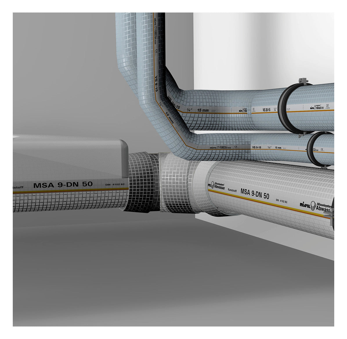 Missel MSA 9 Isoliermaterial für HT Abzweig 87 Grad, DN 70/50 | 162-1287