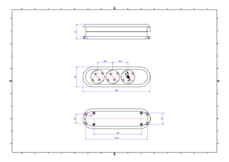 BACHMANN Steckdosenleiste 3f ws 35° IP20 385.270 qmm