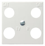 GIRA Zentralplatte Sat/TV/Radio 4f rws System 55 025803 Schraubbef m.Aufdr