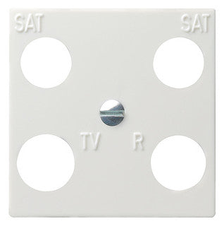 GIRA Zentralplatte Sat/TV/Radio 4f rws System 55 025803 Schraubbef m.Aufdr