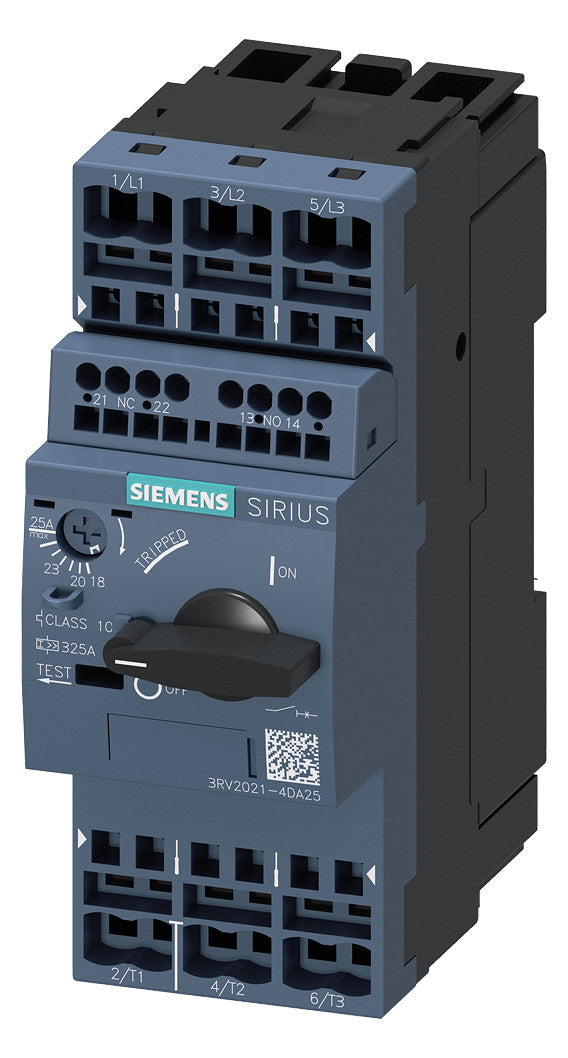 SIEMENS Motorschutzschalter 3p 20-25A 3RV2021-4DA25 25A/Iu 690V Einb IP20