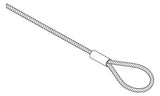 WALRAVEN Drahtseil-Schlaufe DobyGrip ev 1 m x 2 mm - inkl. Schloss