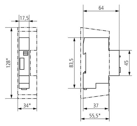 THEBEN Treppenlichtzeitschalter REG mech TLZ ELPA 8 230VAC 3/4Leiter 230V/AC 1TE