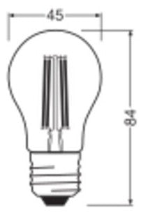 LEDVANCE LED-Lampe FM E27 5,9W 2700K ws LED Classic P 60 Filament V 5.9W 82 806l