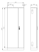 SIEMENS Standgehäuse ST IP55 ET320mm 8GK1333-8KN34 B800xH1950xT320mm geschl